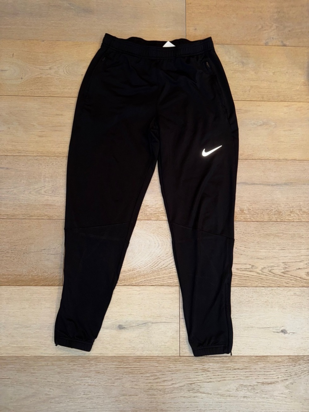 Nike Black Jogger Sweatpants with White Swoosh